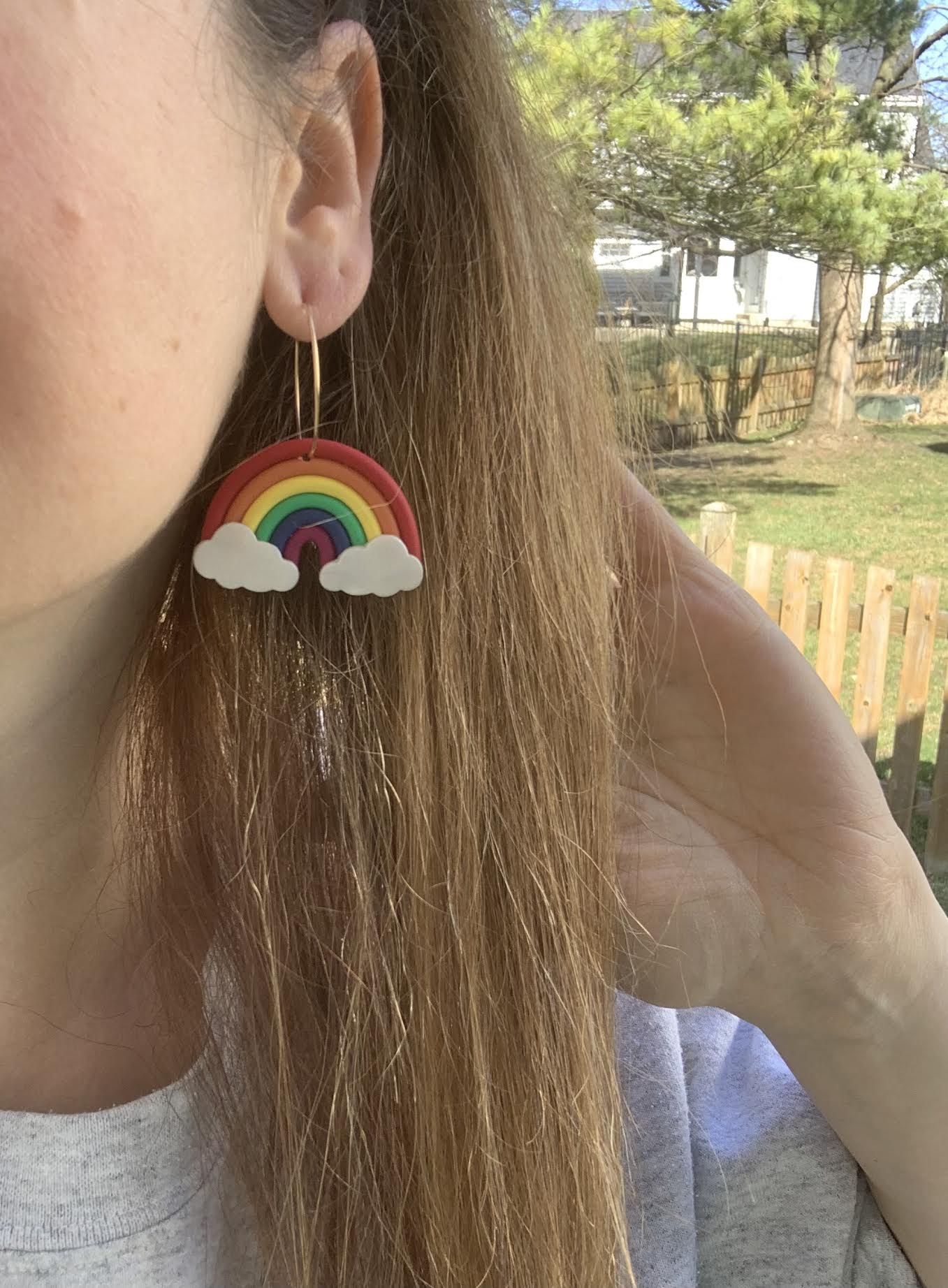 Rainbow Cloud Earrings
