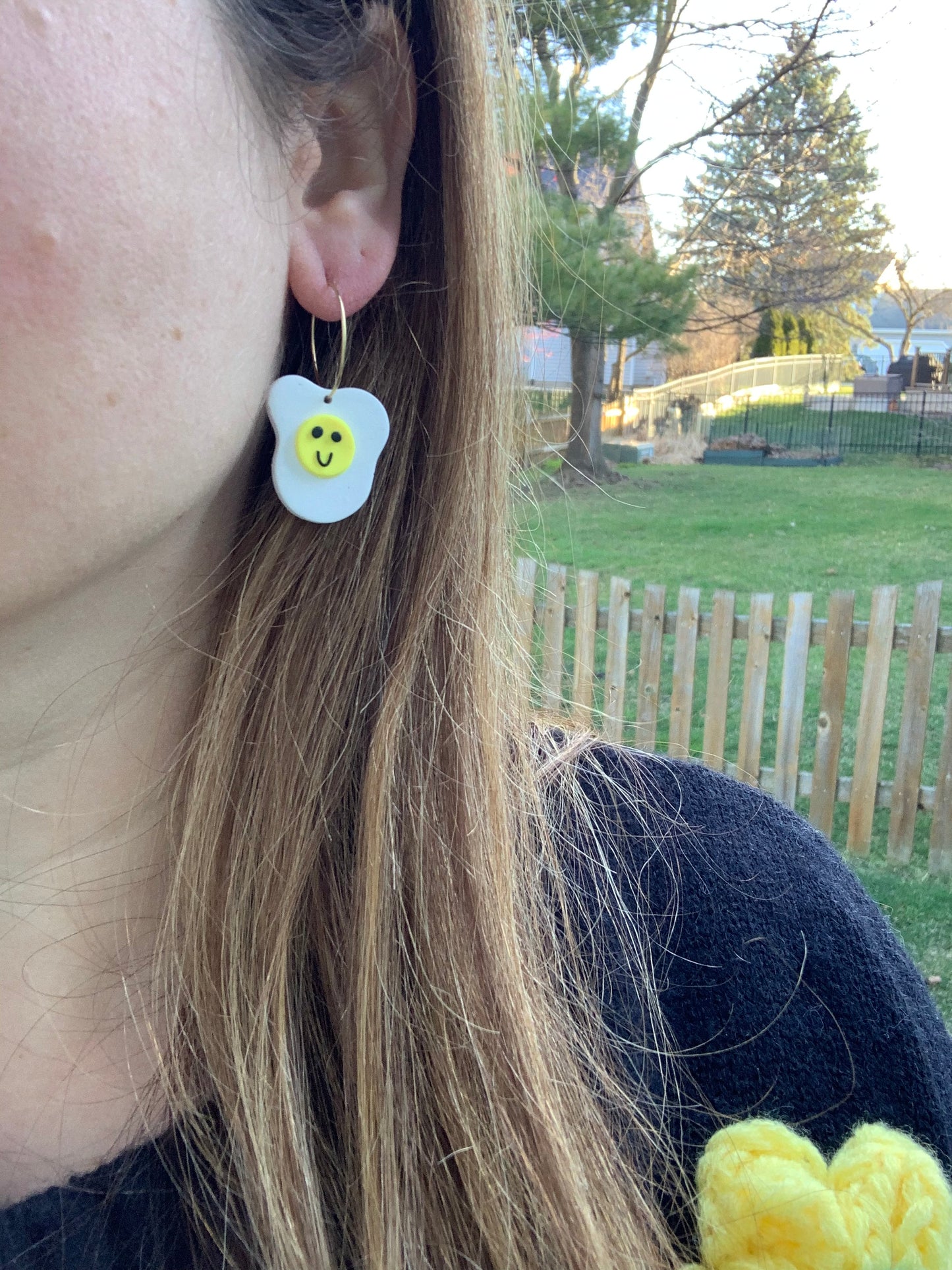 Sunnyside Egg Earrings