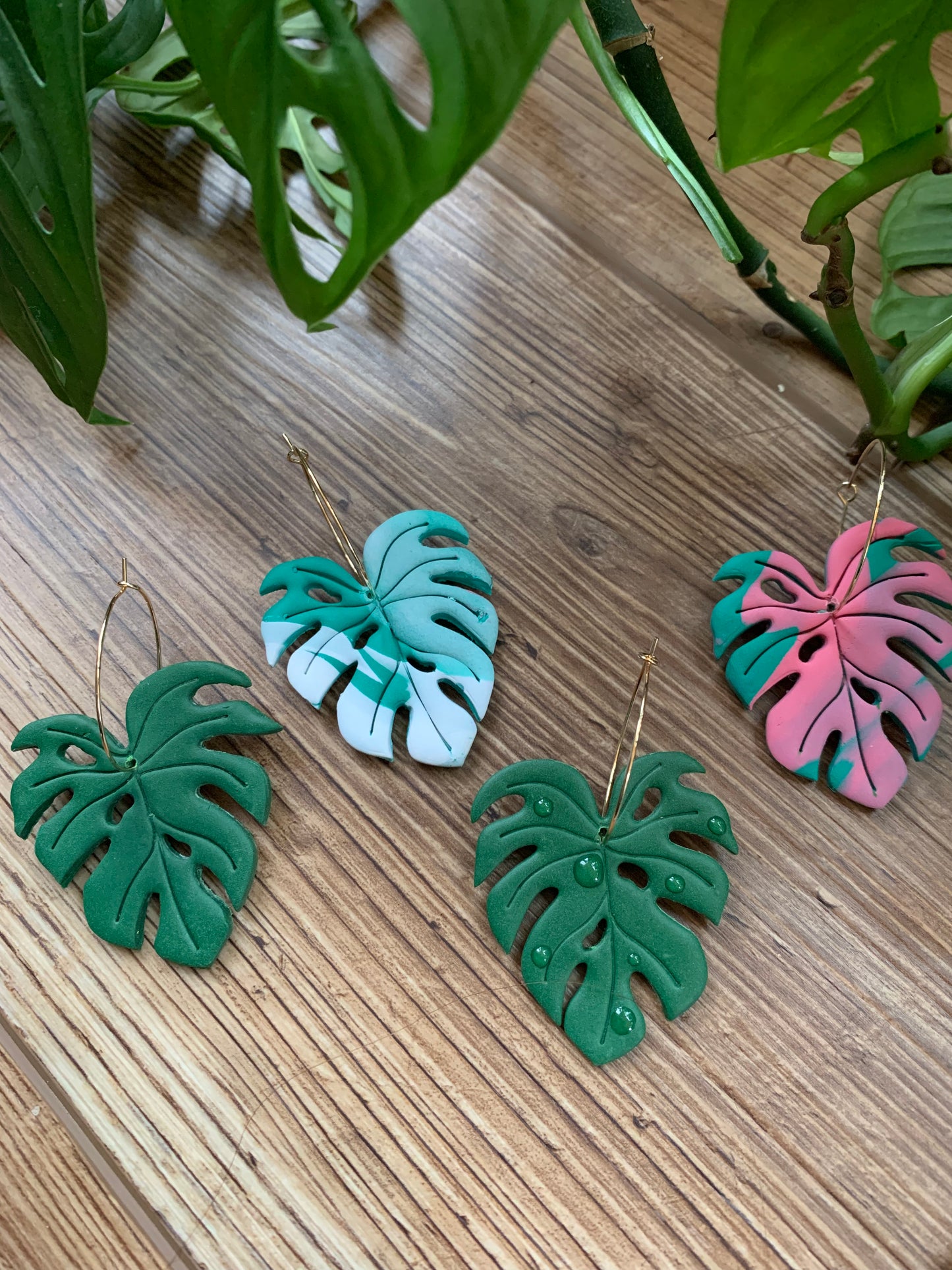 Monstera Earrings