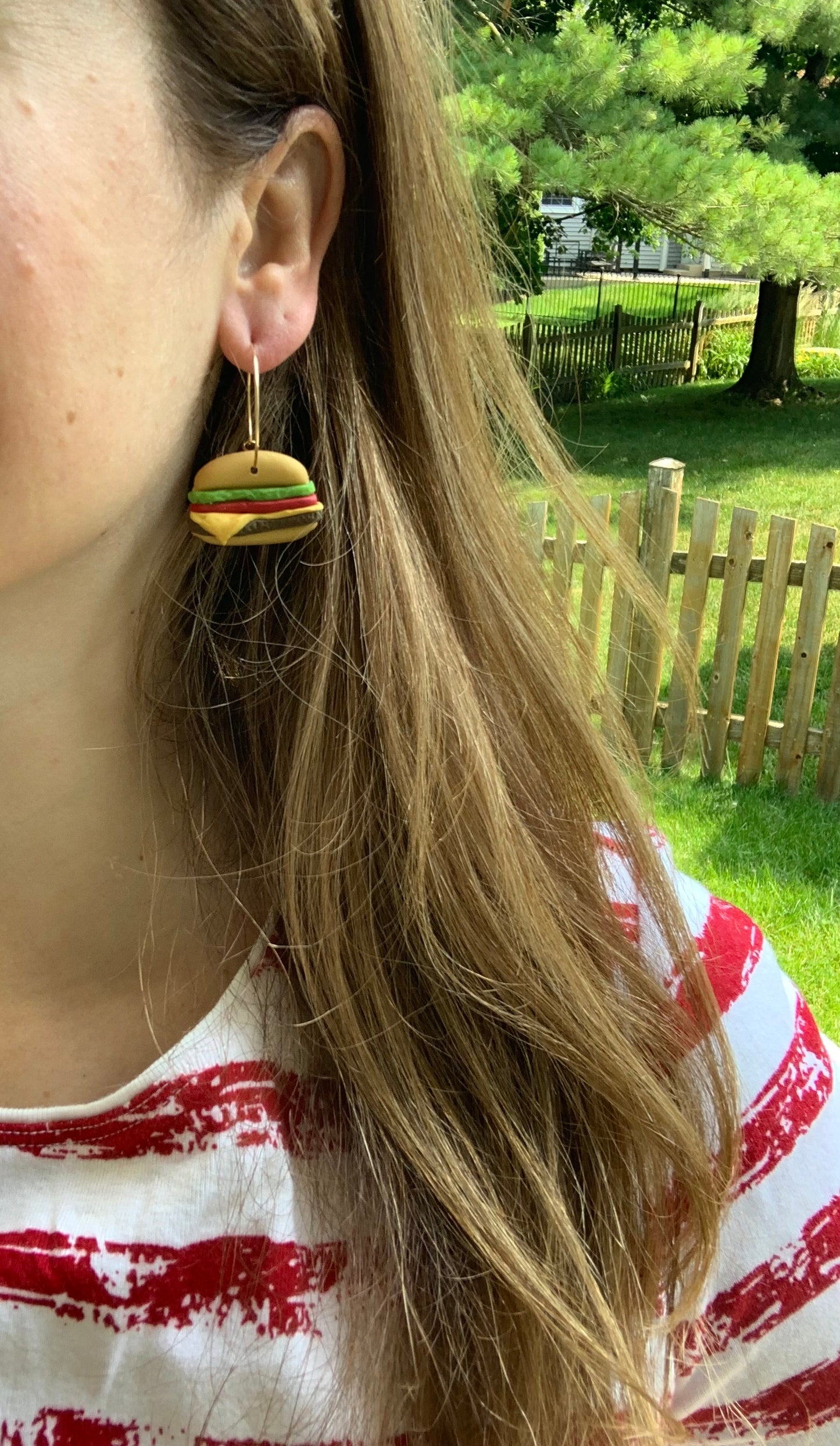 Vegan Cheeseburger Earrings