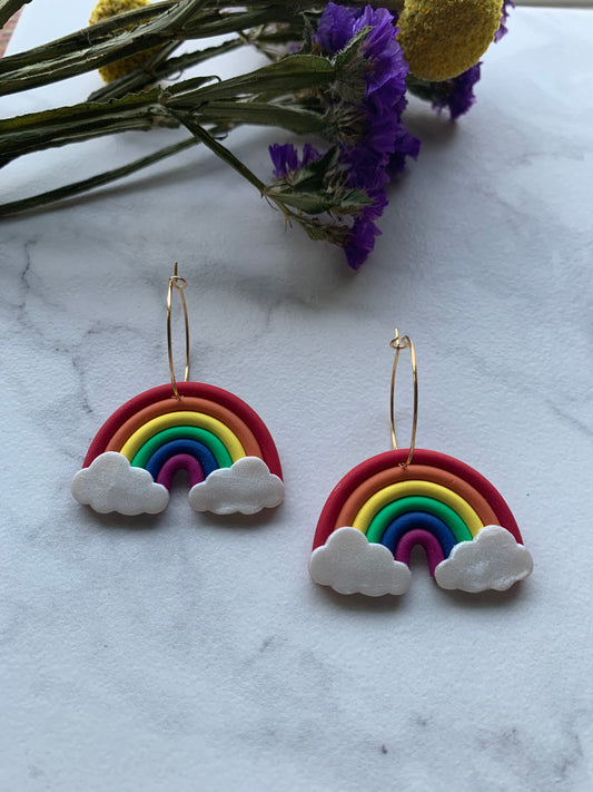 Rainbow Cloud Earrings