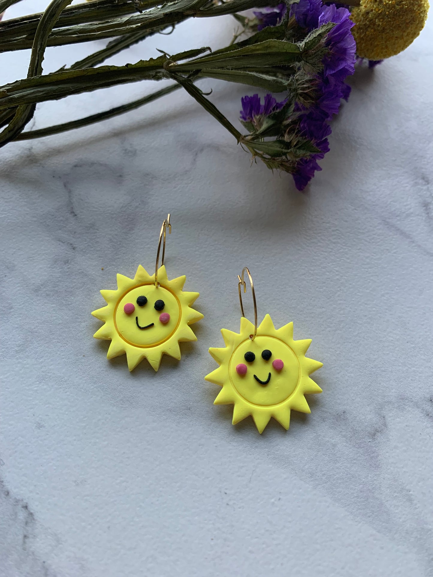 Smiley Sun Earrings