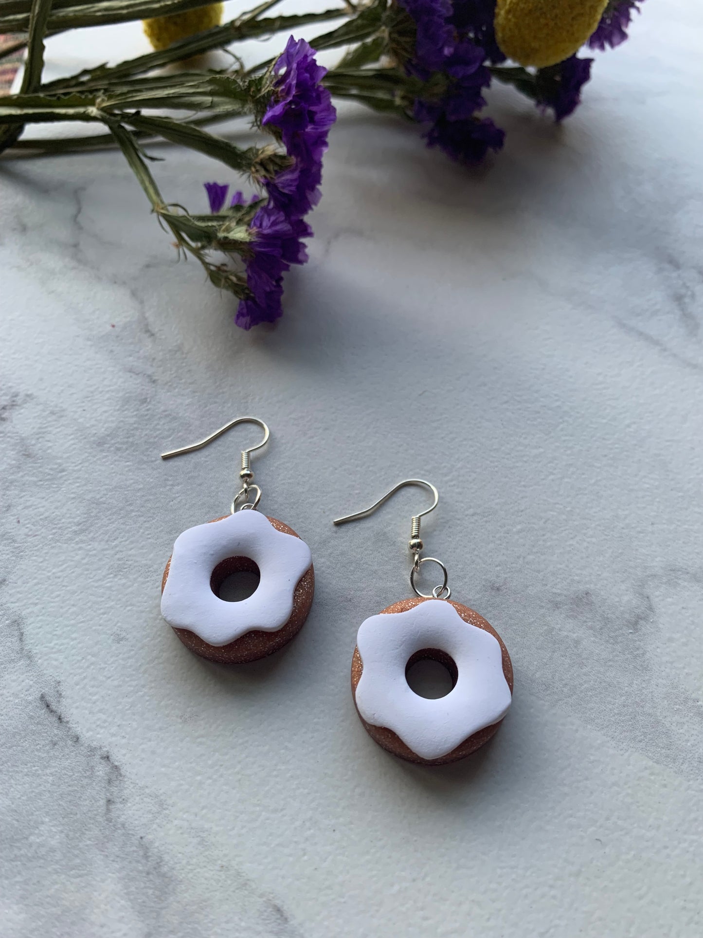 Frosted Donut Earrings