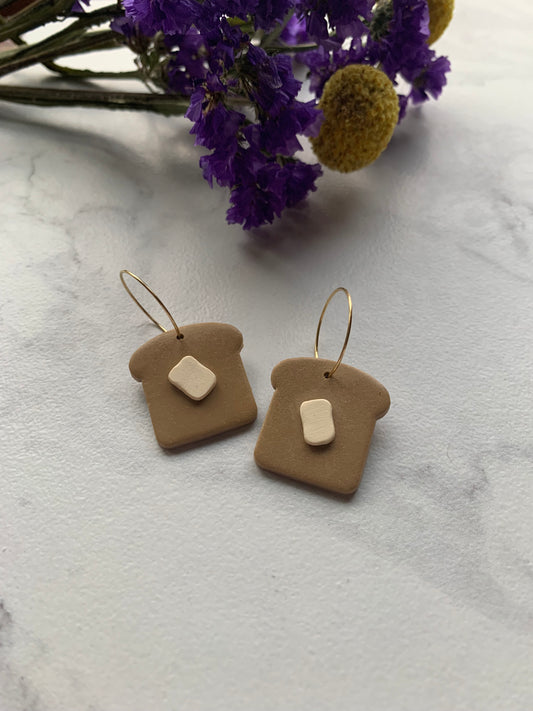 Toast with Butter Earrings