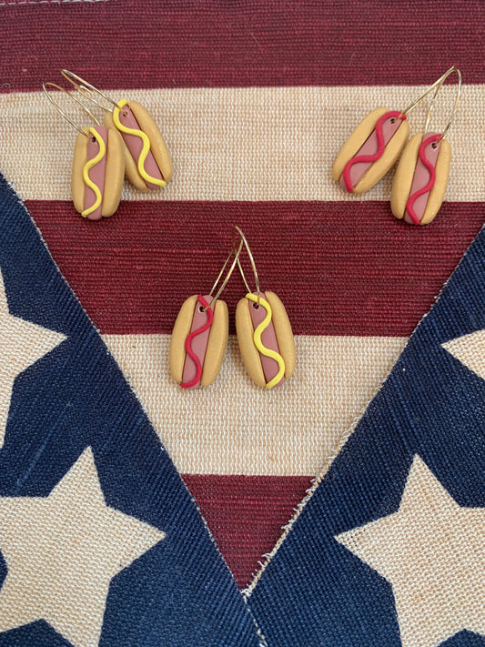 Vegan Hotdog Earrings